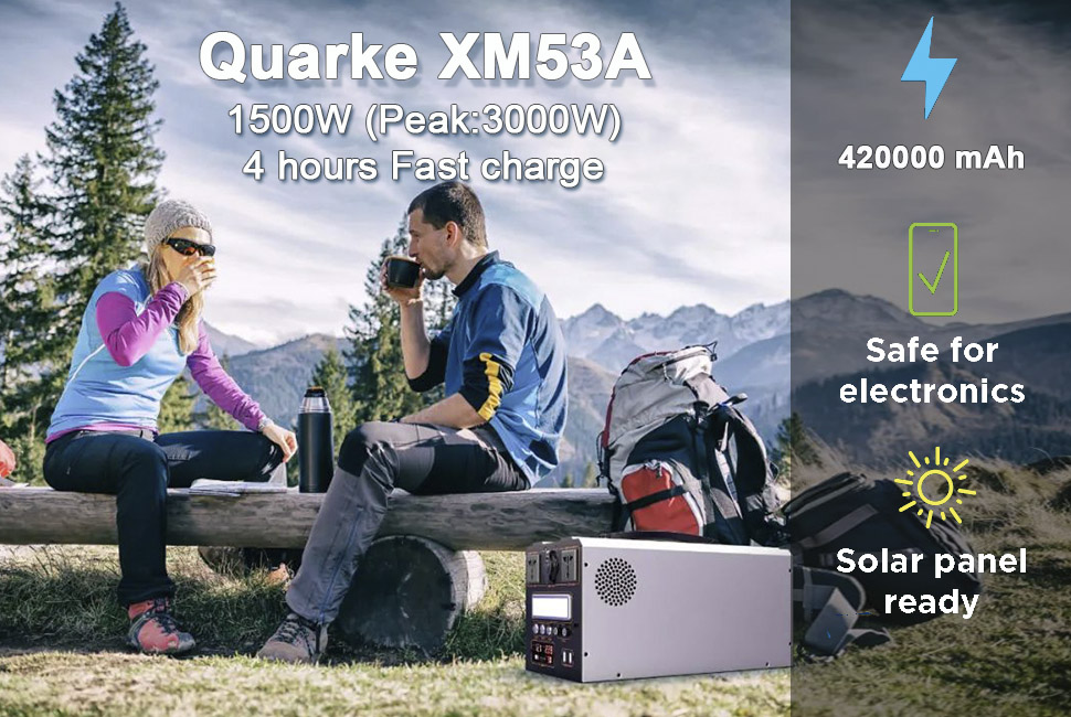Quarke 1500W 420000mAh Lithium Battery Portable Power Station
